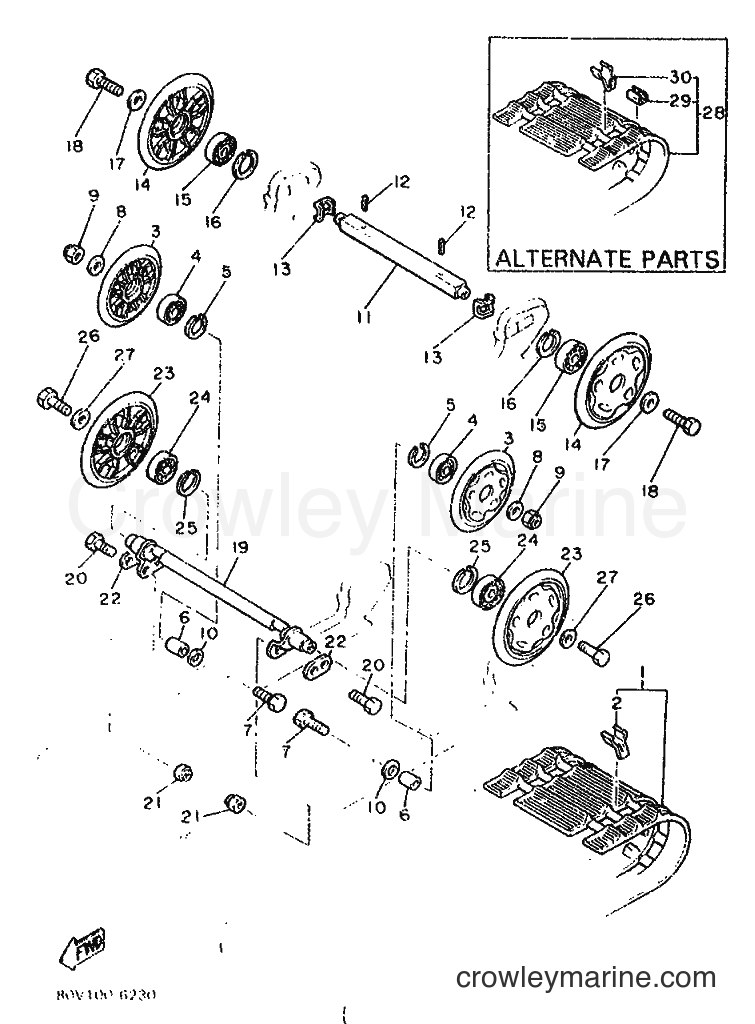 1997 Snowmobile BR250L - BR250L (82F) [999] - TRACK SUSPENSION 1