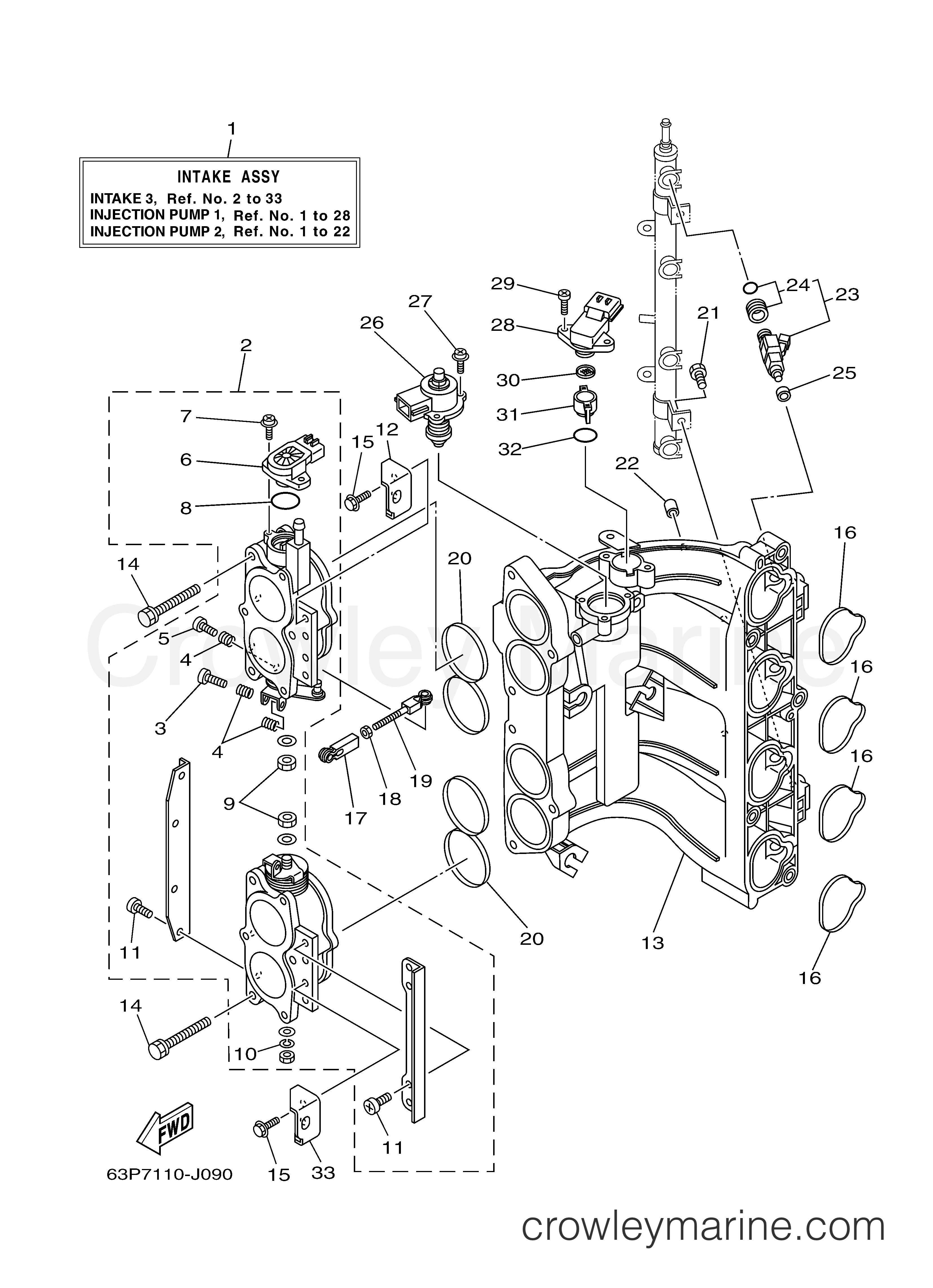 Yamaha Motors F150TLR - INTAKE 3