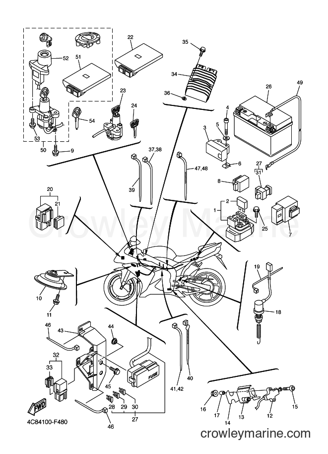 2008 Sport Bike YZF-R1 - YZF-R1 (4C8D) [010] - ELECTRICAL 2