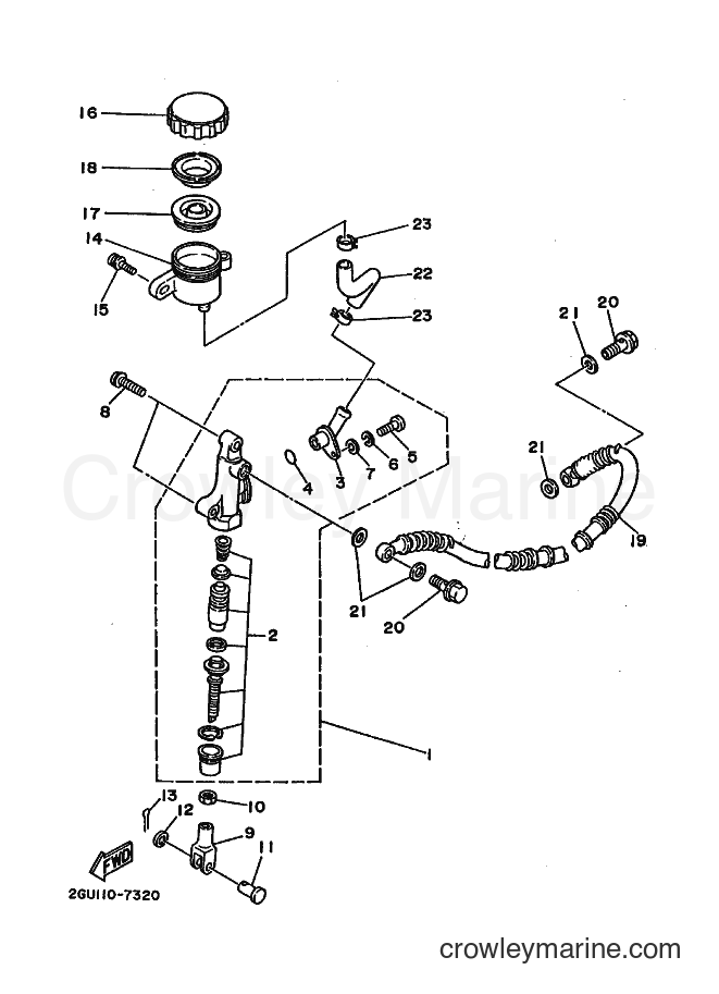 1988 ATV YFZ350U - YFZ350U (2GU0) [010] - REAR MASTER CYLINDER