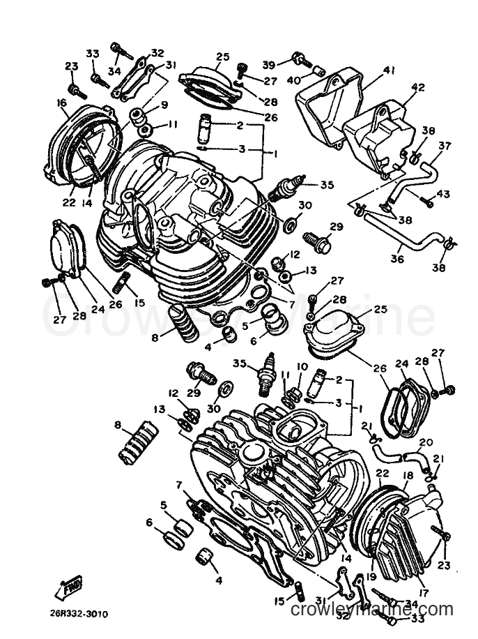 1983 Cruiser XV500 - XV500 (26R0) [010] - CYLINDER HEAD