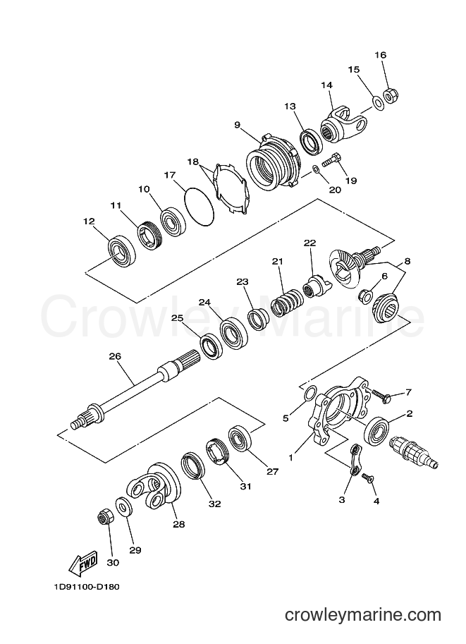 2006 ATV YFM450FWAN - YFM450FWAN (1D9G) [010] - MIDDLE DRIVE GEAR