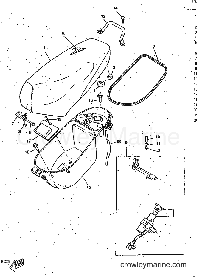 1997 Scooter CW50RS - CW50RS (4TDD) [999] - SEAT & CARRIER