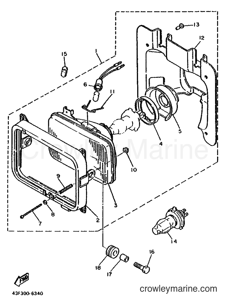 1986 Dirt Bike XT600Z - XT600Z (1VK) [999] - HEADLIGHT