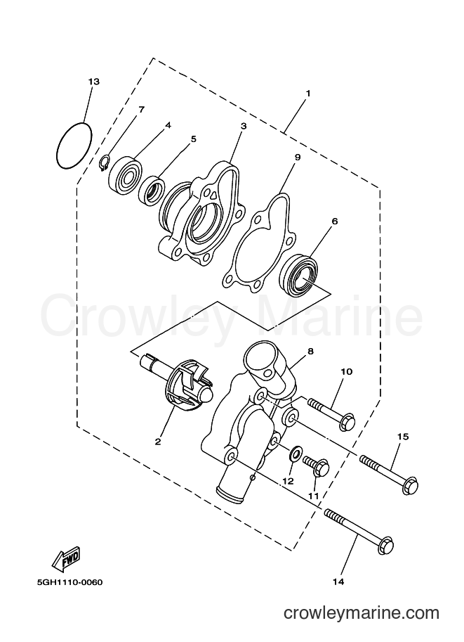 Yamaha Motors YFM400A (5HA8) [010] - WATER PUMP