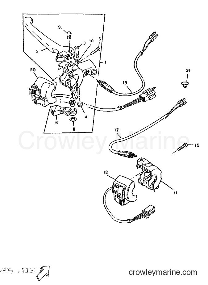 1996 Scooter CW50 - CW50 (4VV3) [999] - HANDLE SWITCH & LEVER