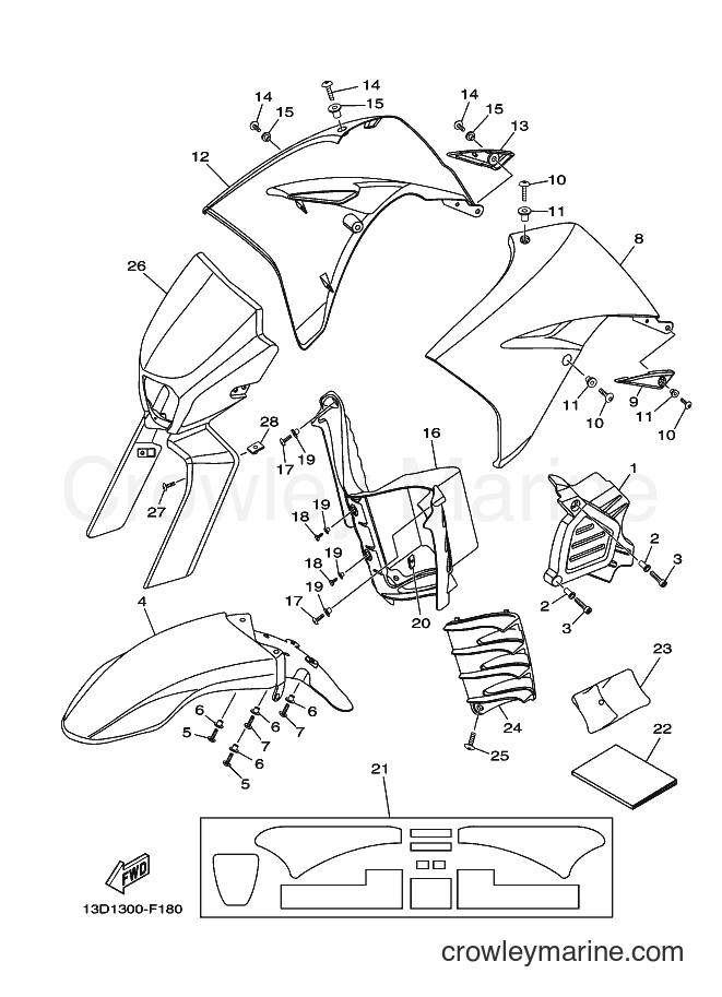 2007 Dirt Bike XT125X - XT125X (13D2) [010] - FRONT BODY