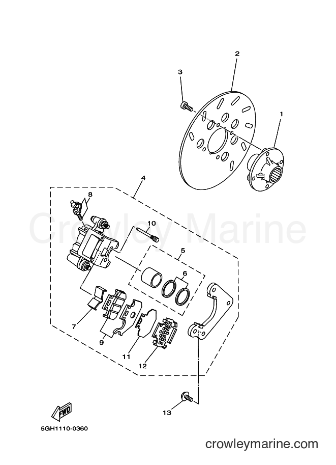 Yamaha Motors YFM400A (5HA3) [010] - REAR BRAKE