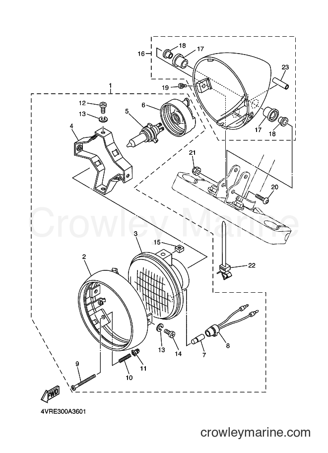 Yamaha Motors XVS650 (4VRE) [120] - HEADLIGHT