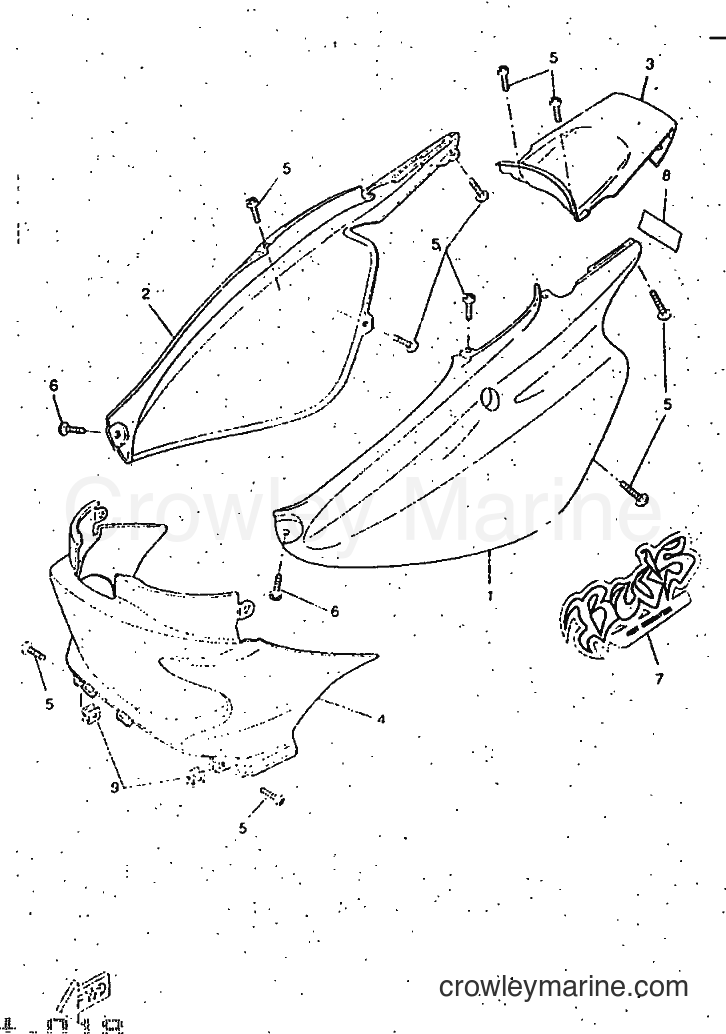 1997 Scooter CW50RS - CW50RS (4YA2) [999] - SIDE COVER