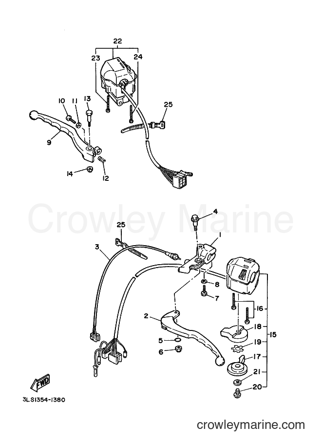 Yamaha Motors XV250 (3LS4) [010] - HANDLE SWITCH & LEVER
