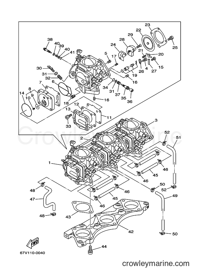 Yamaha Motors JET FOR SV1200 (68XB) [010] - CARBURETOR