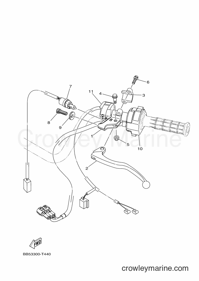 Yamaha Motors YFM450FWBD (BB5D) [010] - HANDLE SWITCH & LEVER