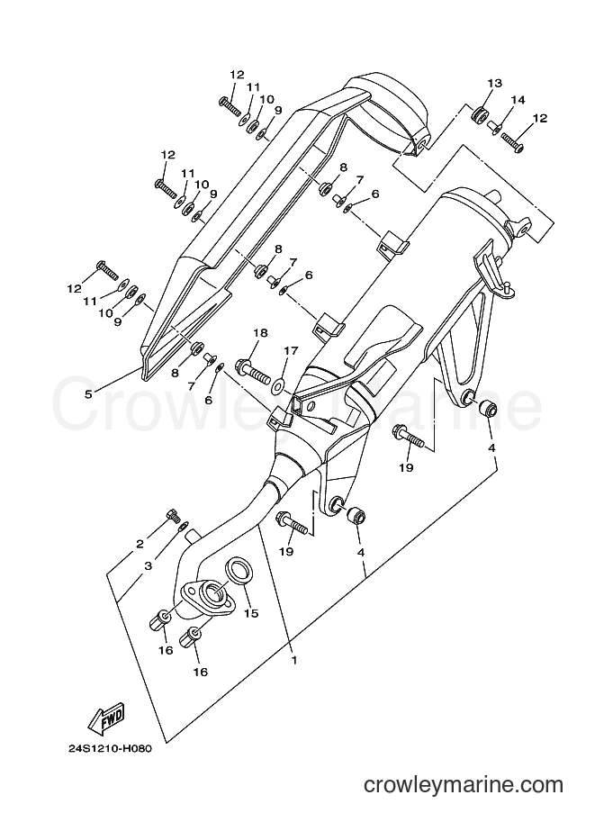 2009 Scooter YW125 - YW125 (1CN1) [010] - EXHAUST