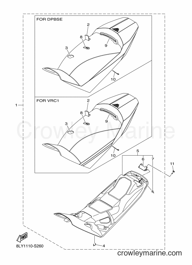 2017 Snowmobile SRS10LL - SRS10LL (8LY1) [010] - SEAT