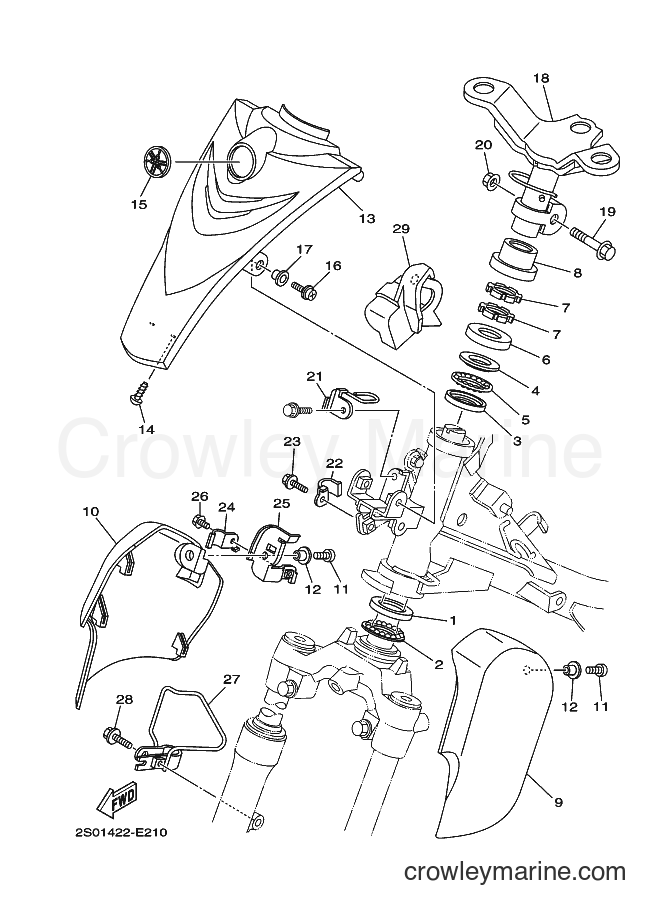 Yamaha Motors T110SE (5B9C) [010] - STEERING 2