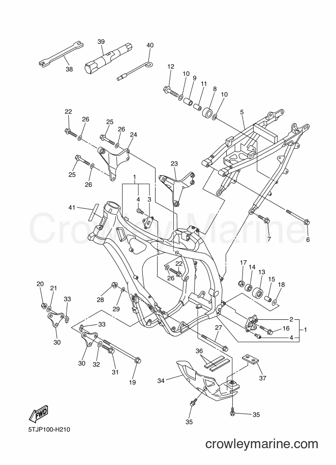 2011 Dirt Bike WR450F - WR450F (1HB3) [010] - FRAME