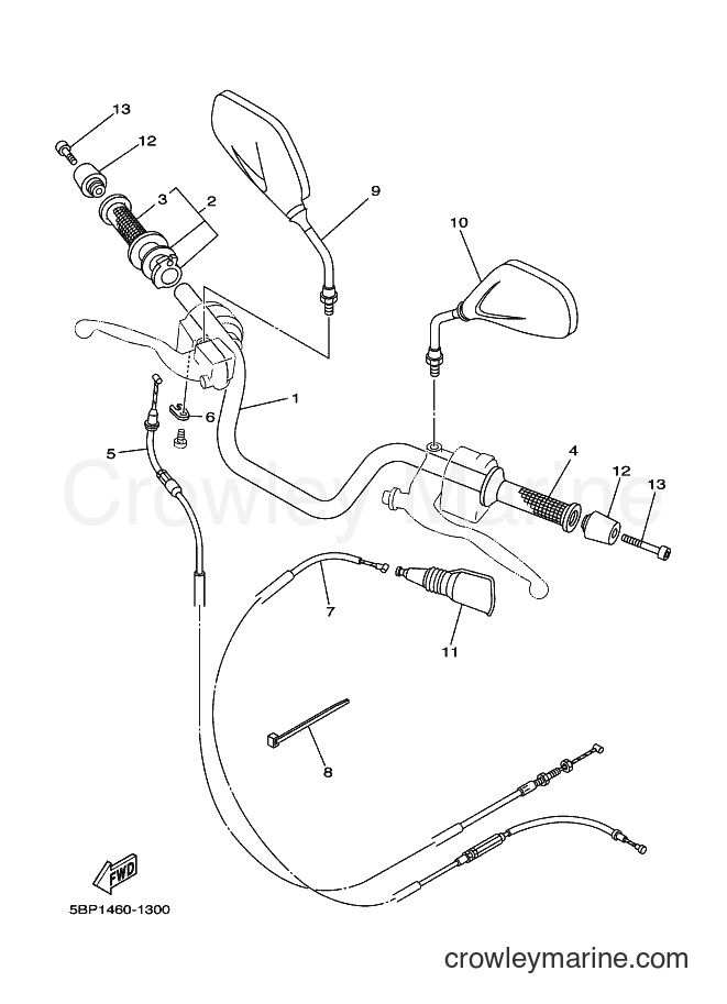 2004 Street Bike SX-4 - SX-4 (5BP2) [010] - STEERING HANDLE & CABLE