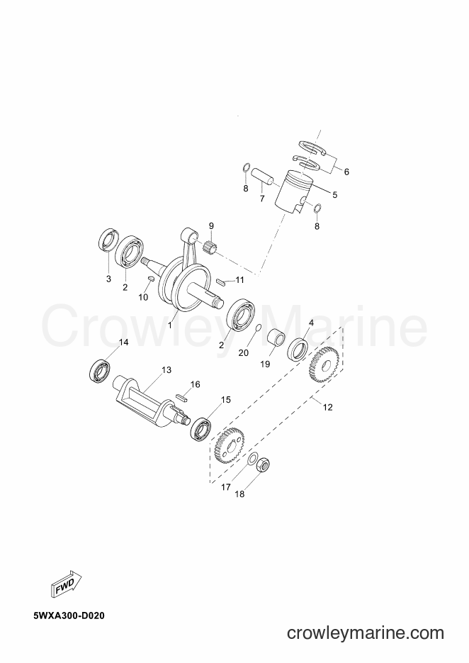 2009 Scooter TZR50 - TZR50 (5WXV) [020] - CRANKSHAFT & PISTON