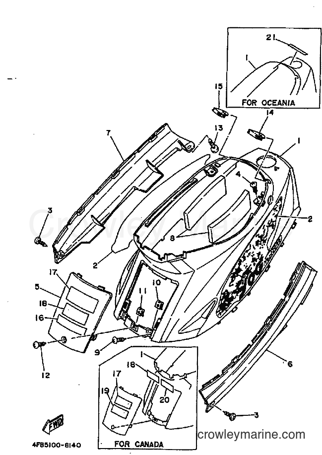 1996 Scooter CY50 - CY50 (3SA7) [010] - SIDE COVER