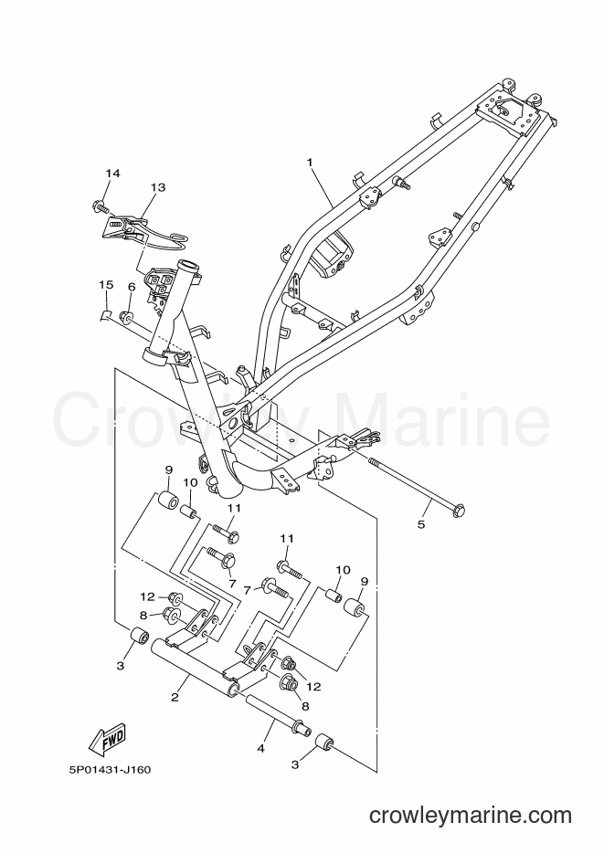 2011 Scooter AT135C - AT135C (5P08) [010] - FRAME