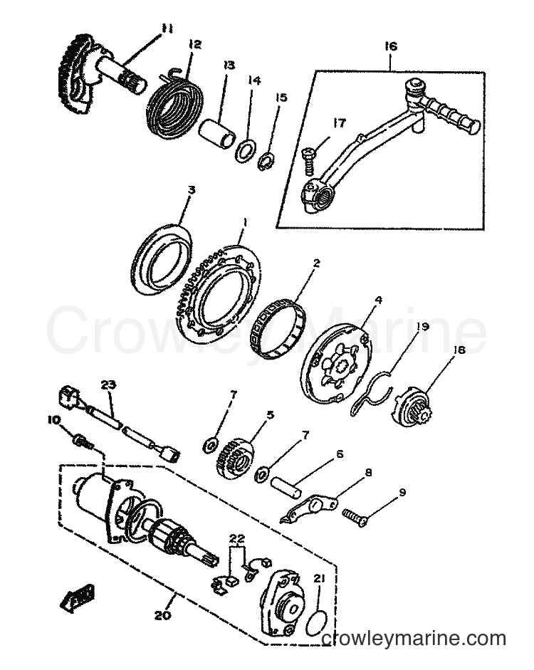 1995 Scooter YA50F - YA50F (4SN2) [999] - STARTER