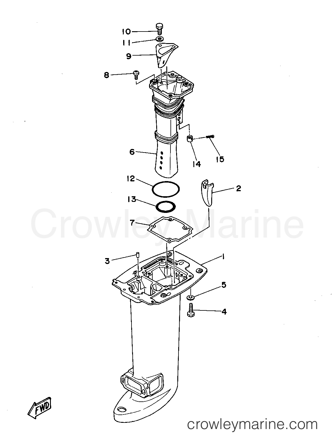 Yamaha Motors C30ELRT - UPPER CASING