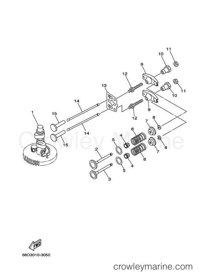 Yamaha Motors F4A (68D7) [040] - VALVE