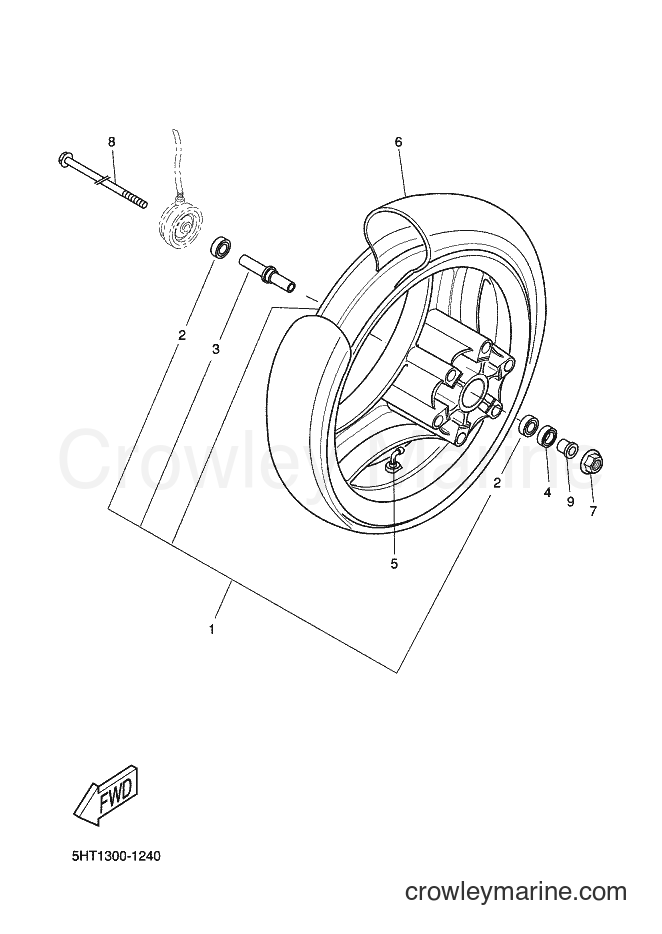 Yamaha Motors XQ125 (5HT2) [030] - FRONT WHEEL