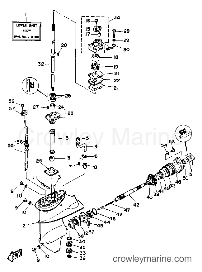 Yamaha Motors F9.9MSHP - LOWER DRIVE 1