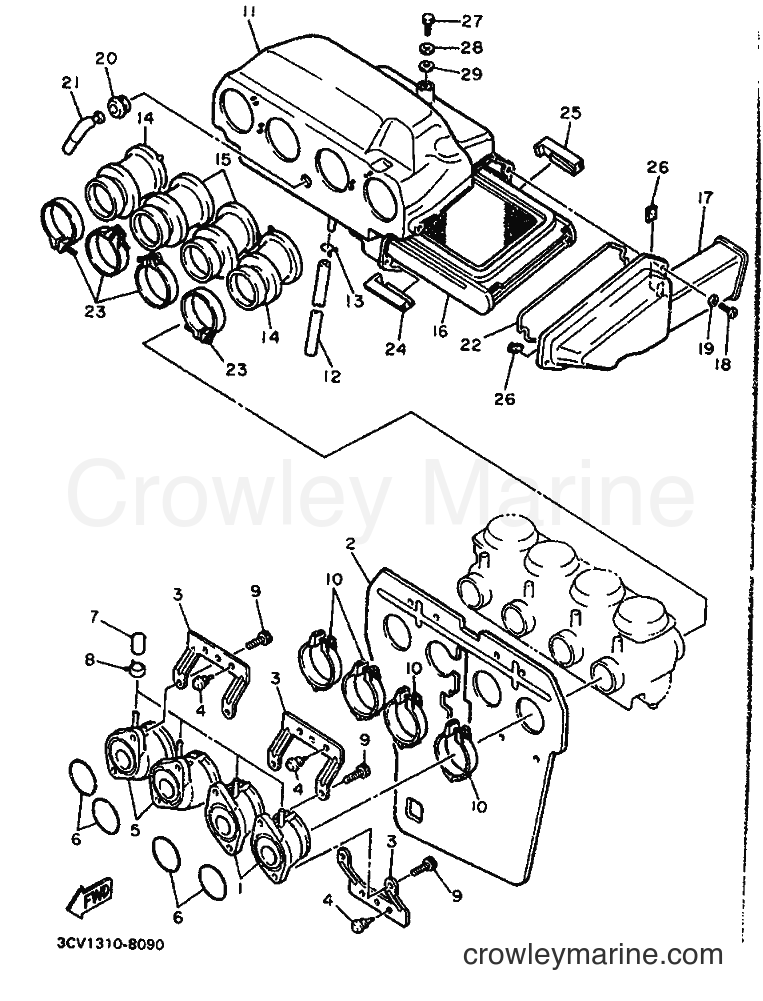 1989 Sport Bike FJ1200 - FJ1200 (3GP2) [010] - INTAKE