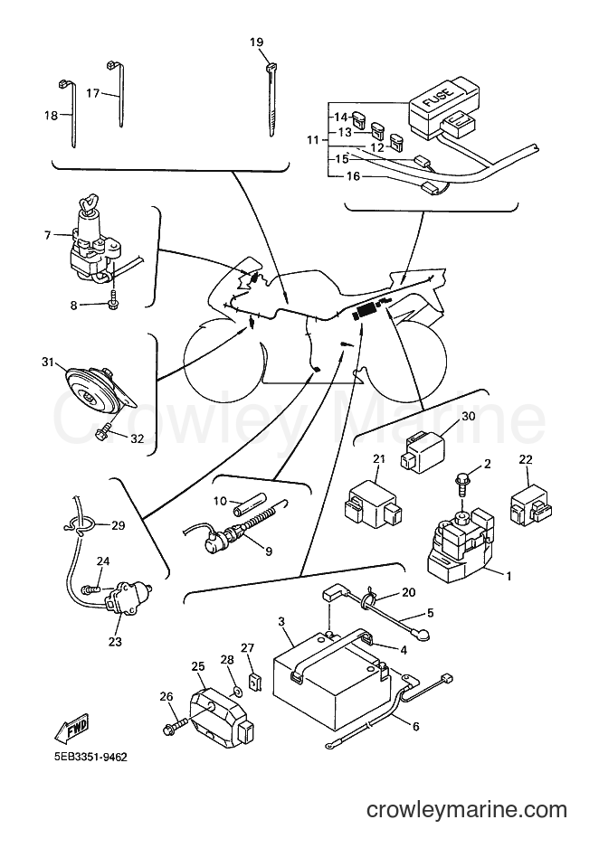 1999 Sport Bike YZF-R6 - YZF-R6 (5EB2) [010] - ELECTRICAL 2
