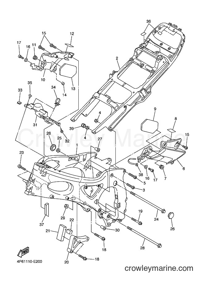 2007 Sport Bike YZF-R6S - YZF-R6S (4P66) [010] - FRAME