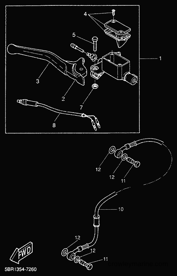 1999 Scooter YQ50L - YQ50L (5HED) [010] - FRONT MASTER CYLINDER