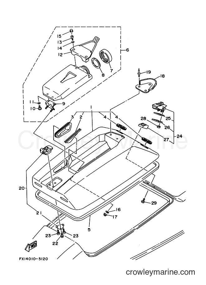 Yamaha Motors FX700 (FX16) [999] - ENGINE HATCH