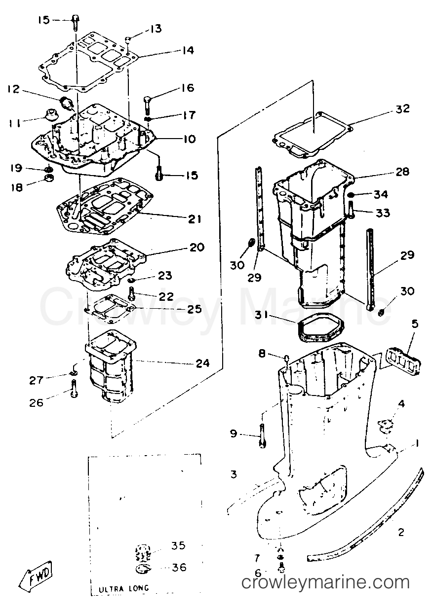 Yamaha Motors 200TXRR - UPPER CASING