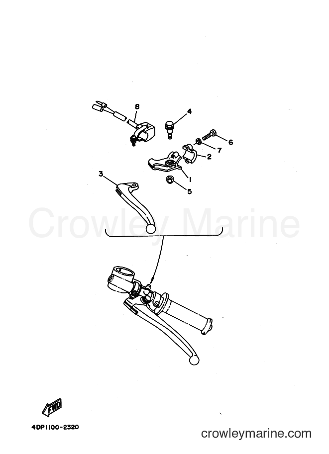 1996 Street Bike TZ250 - TZ250 (4TW1) [040] - HANDLE SWITCH & LEVER