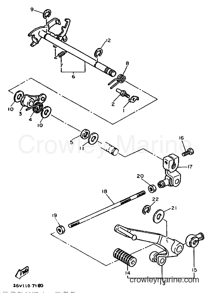 1997 Cruiser XV535 - XV535 (4MC7) [010] - SHIFT SHAFT