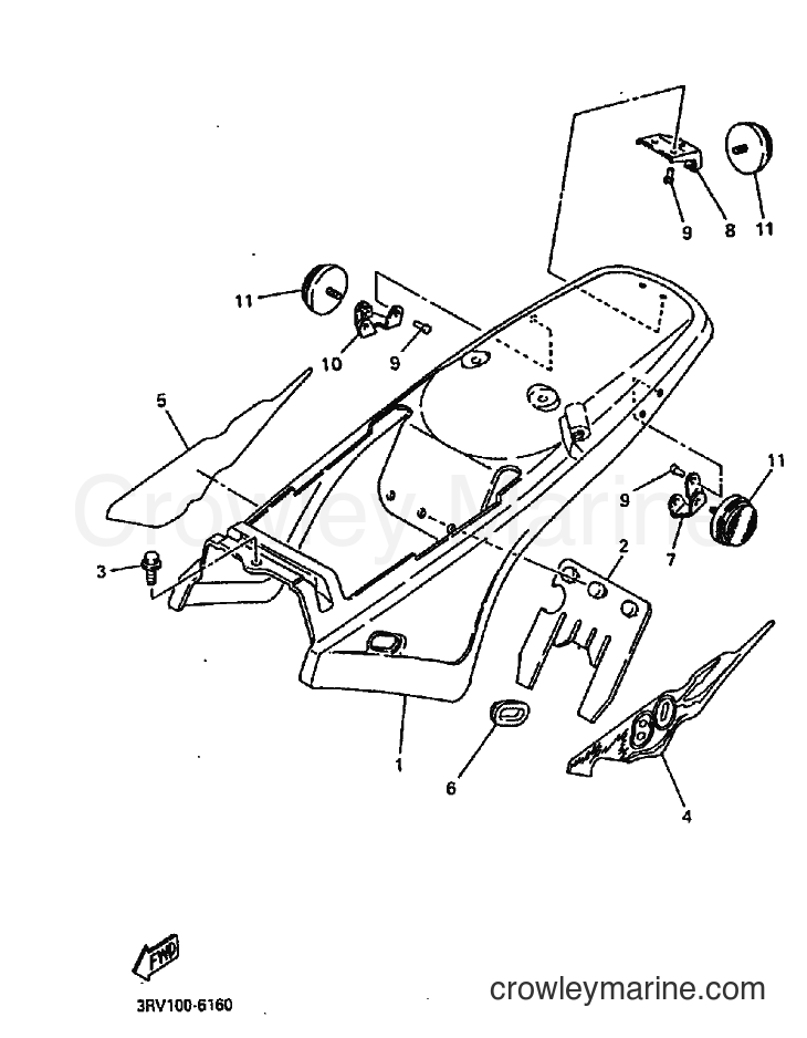1996 Dirt Bike PW80 - PW80 (3RV9) [020] - SIDE COVER