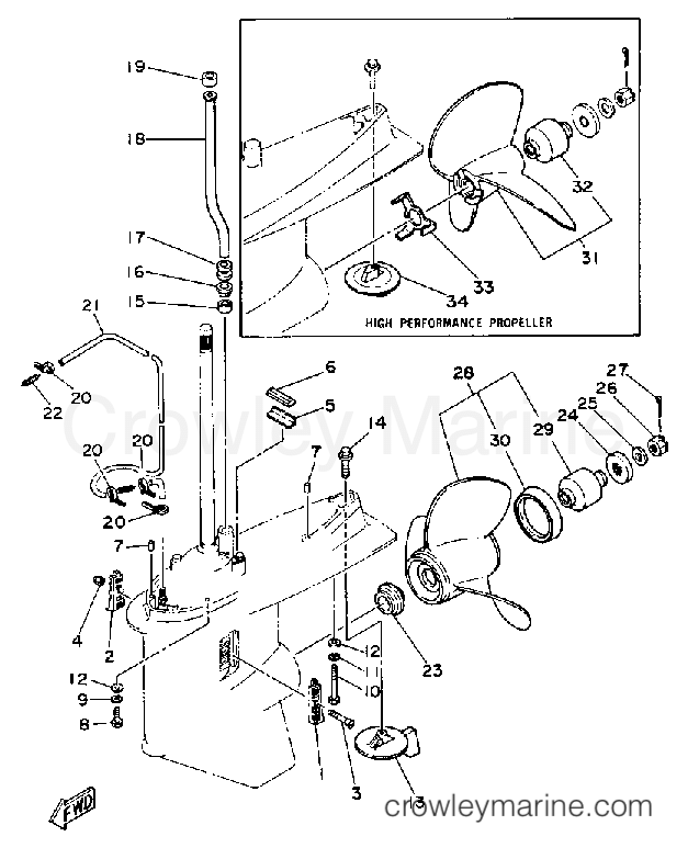 Yamaha Motors V6EXCELLG - LOWER DRIVE 2