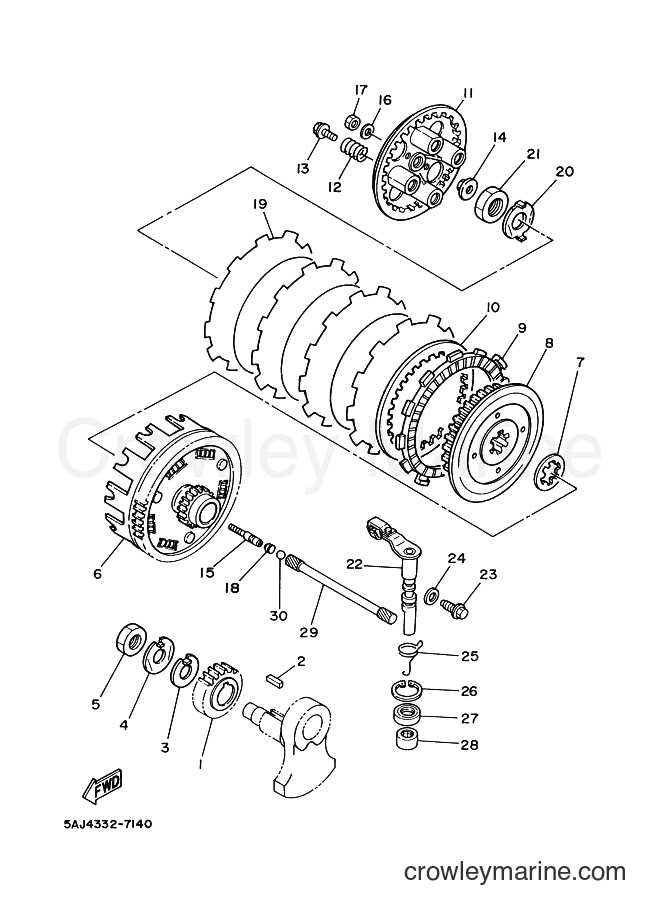 Yamaha Motors XVS125 (5JX2) [010] - CLUTCH