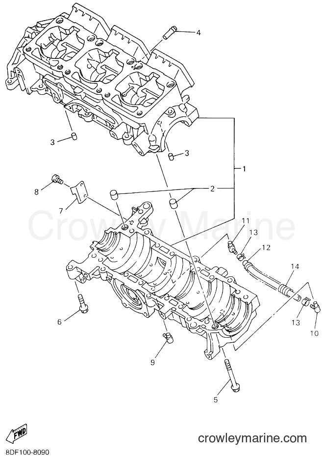Yamaha Motors SRX700S (8DW2) [020] - CRANKCASE