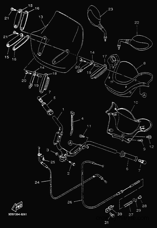 Yamaha Motors YP125E (5DSK) [010] - STEERING HANDLE & CABLE