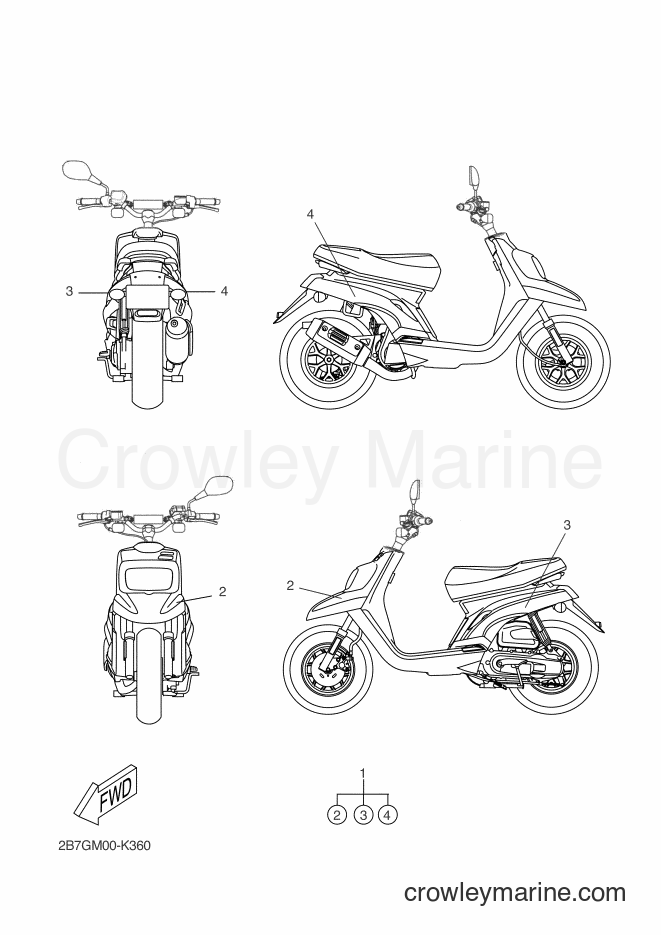2011 Scooter CW50N - CW50N (2B7G) [010] - GRAPHIC & EMBLEM