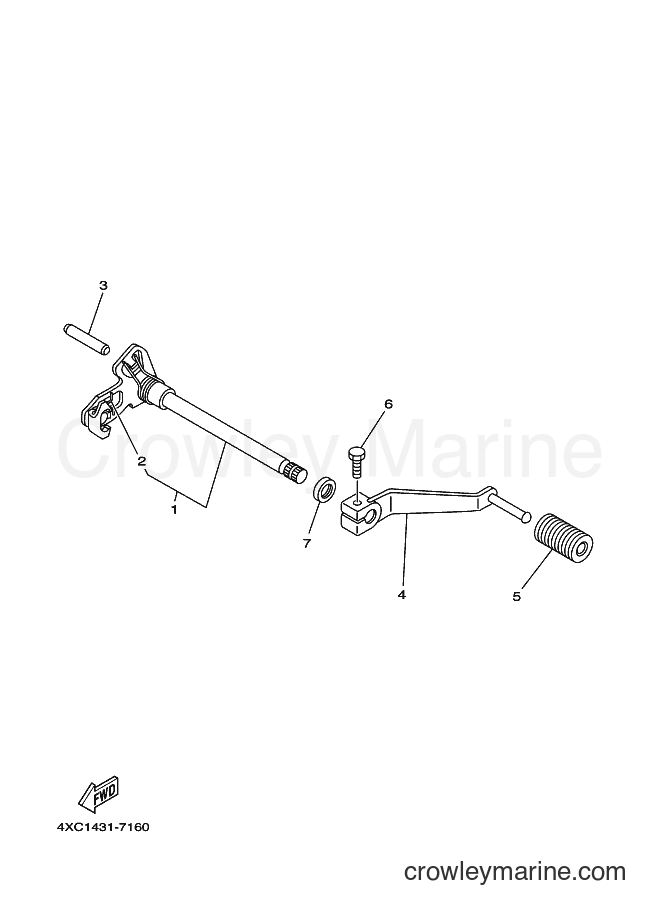 1998 Maxi-Scooter STR126A - STR126A (5BD1) [010] - SHIFT SHAFT