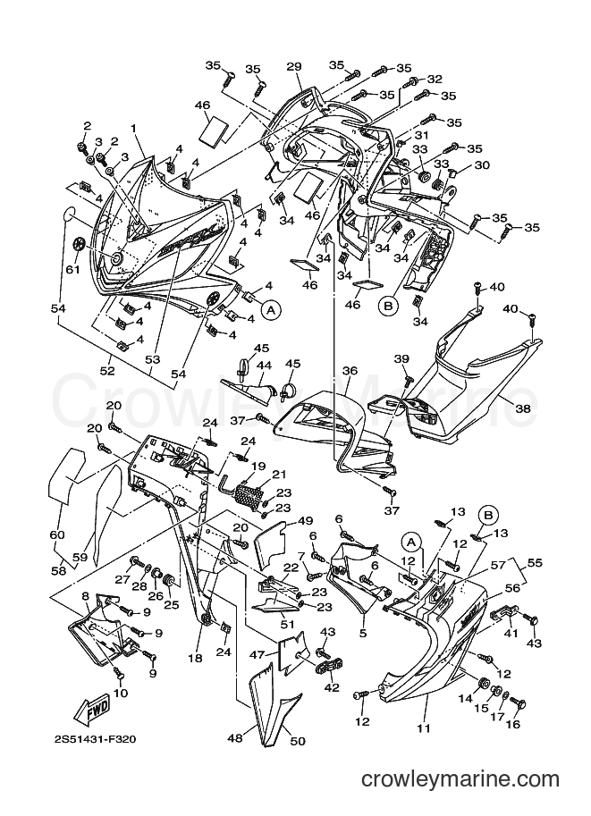 Yamaha Motors T135FI (2S51) [010] - LEG SHIELD