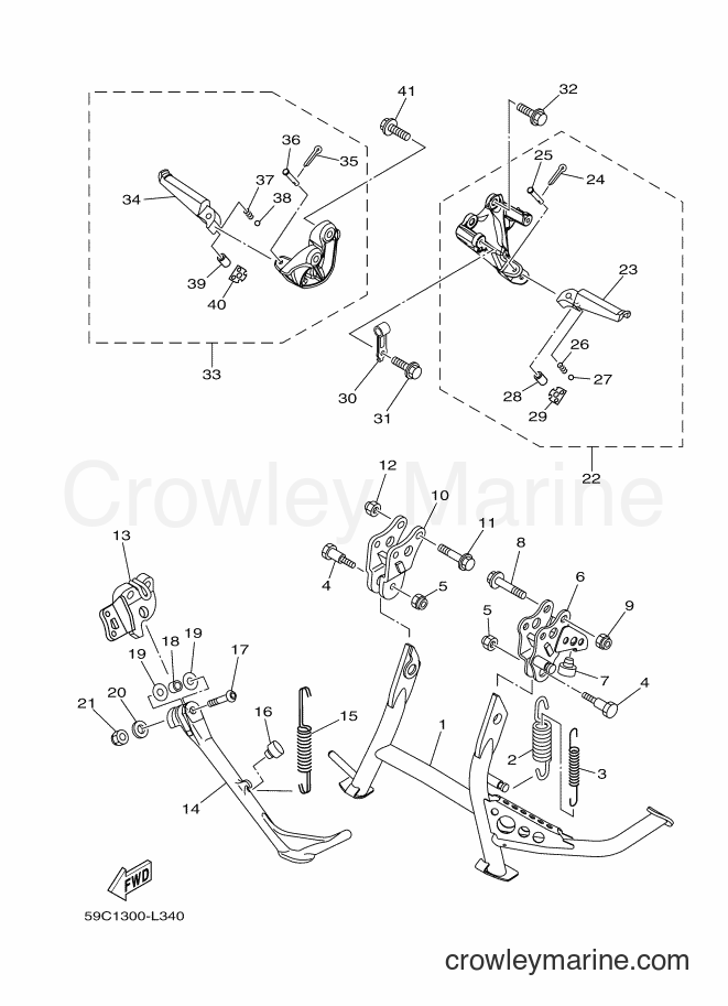 Yamaha Motors XP500A (59C2) [050] - STAND & FOOTREST