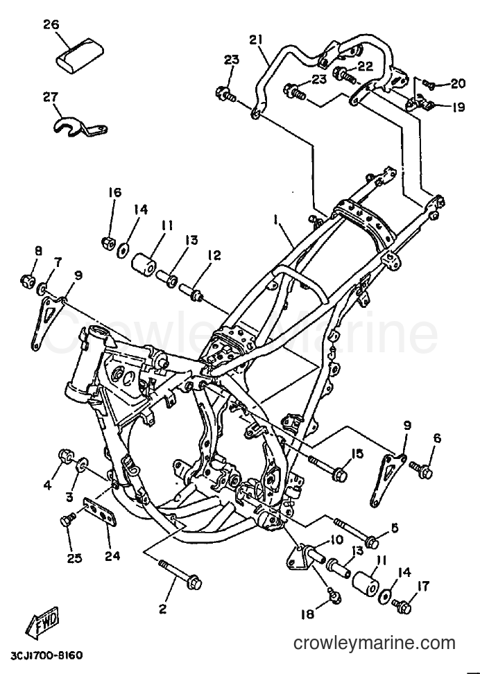 1995 Dirt Bike DT200R - DT200R (3CJ7) [010] - FRAME
