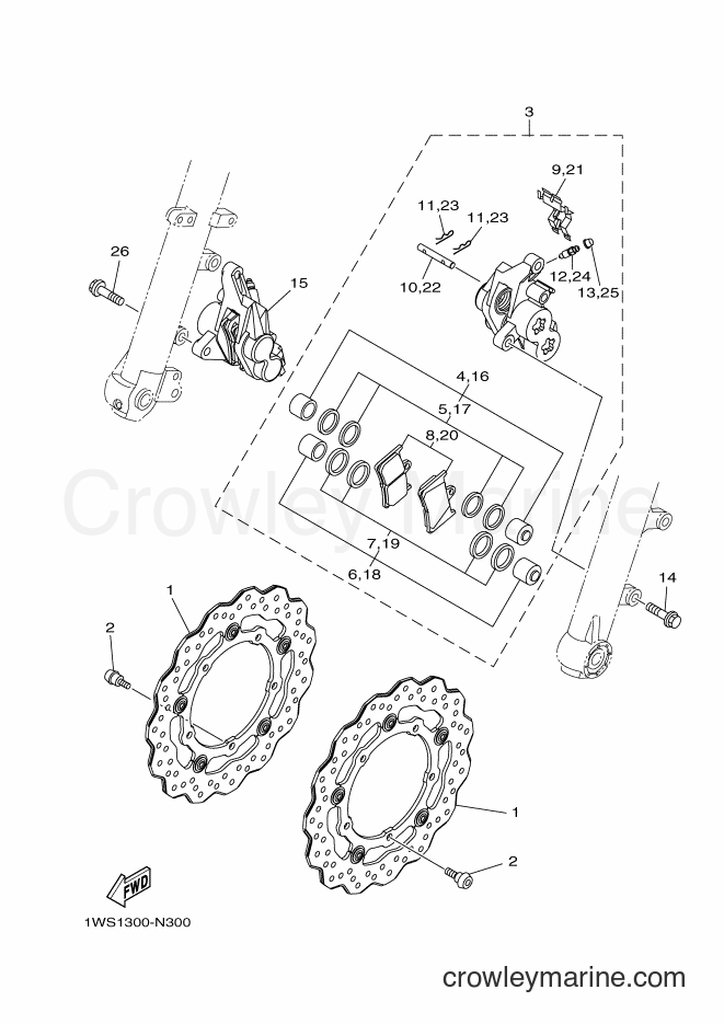 2015 Street Bike FZ07FC - FZ07FC (2RC2) [010] - FRONT BRAKE CALIPER