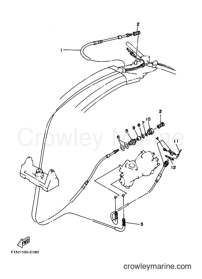 Yamaha Motors JET FOR SJ700AY (64V1) [040] - CONTROL CABLE